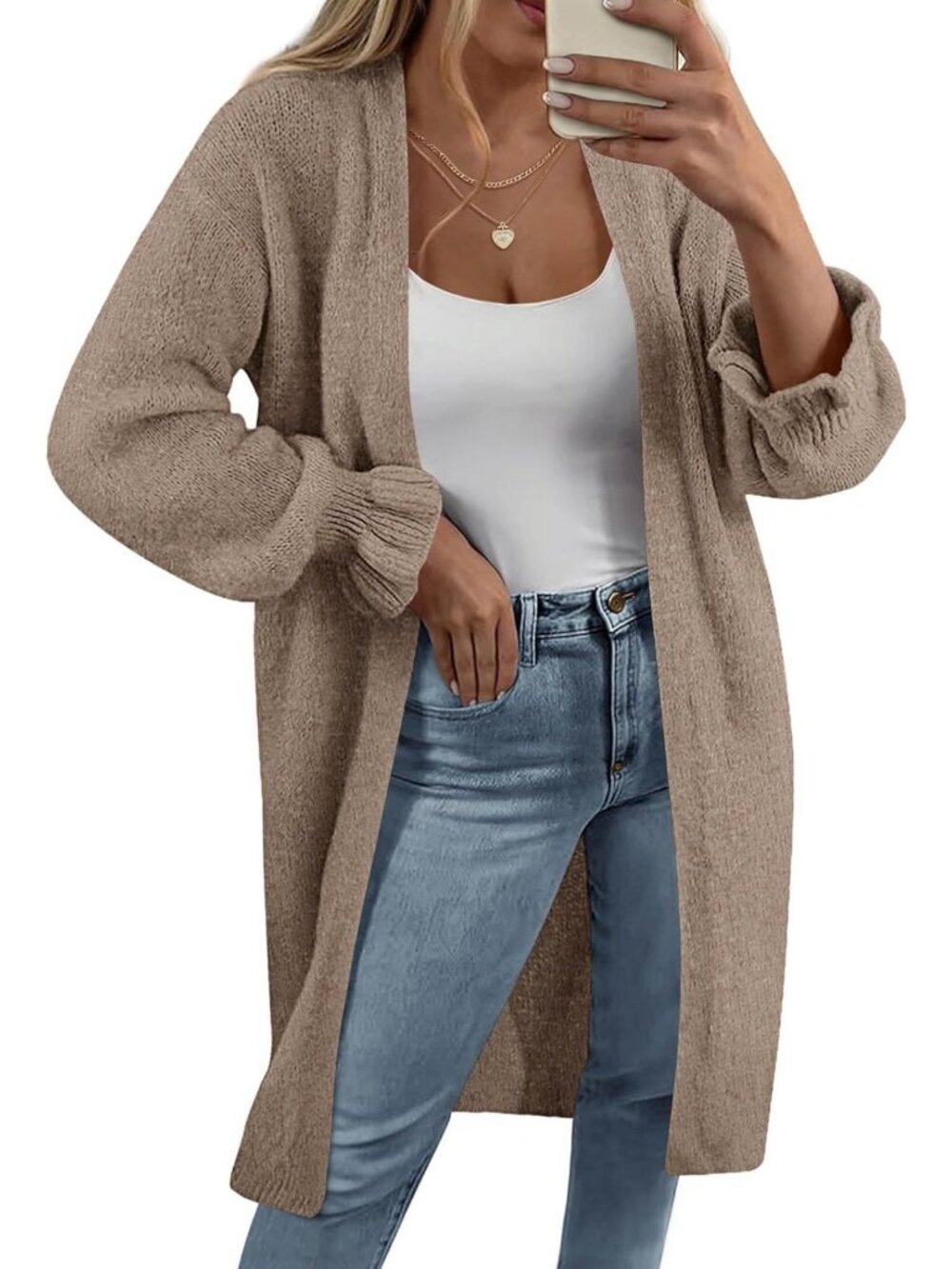 Oversized Long Cardigan for Women | Cozy Open Front Coat | Chic Layering Piece